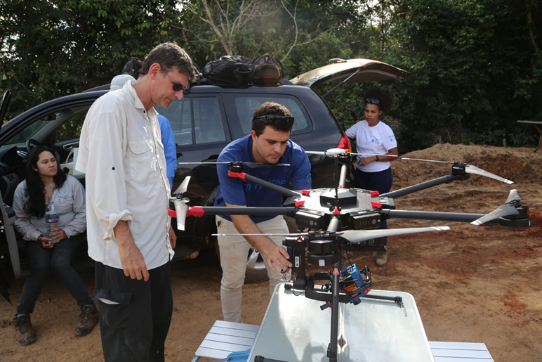 Aerolevantamento com drones/câmera hiperespectral - Foto: Rodrigo Mayrink / Polícia Federal 